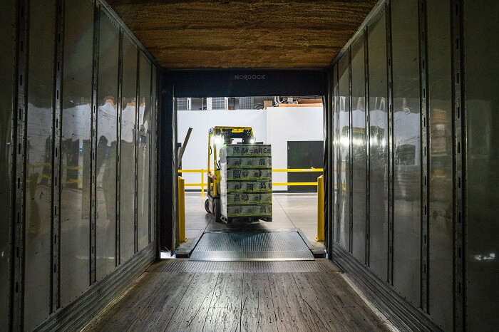 Forklift loading