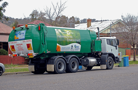 residential front loader garbage truck