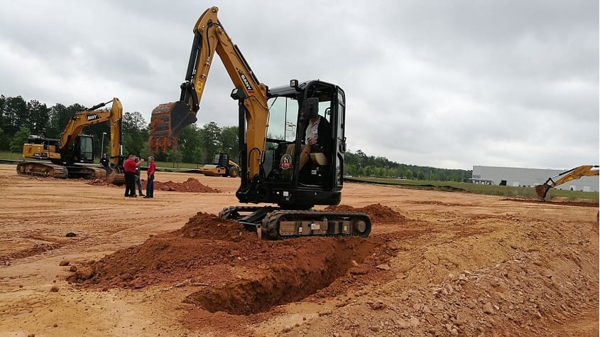 Sany excavator working on a project